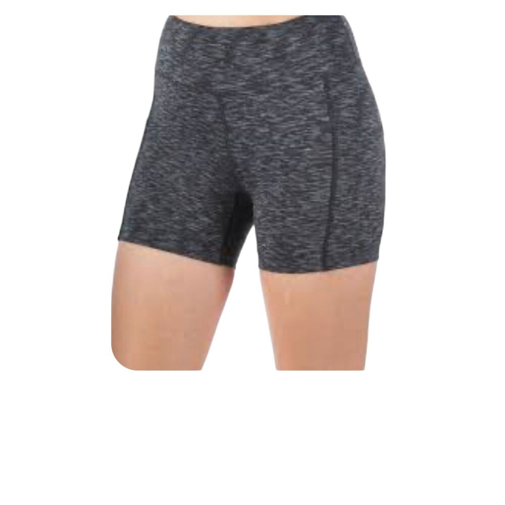 Sportswear gray and white space dye workout shorts gray space-dye athletic biker